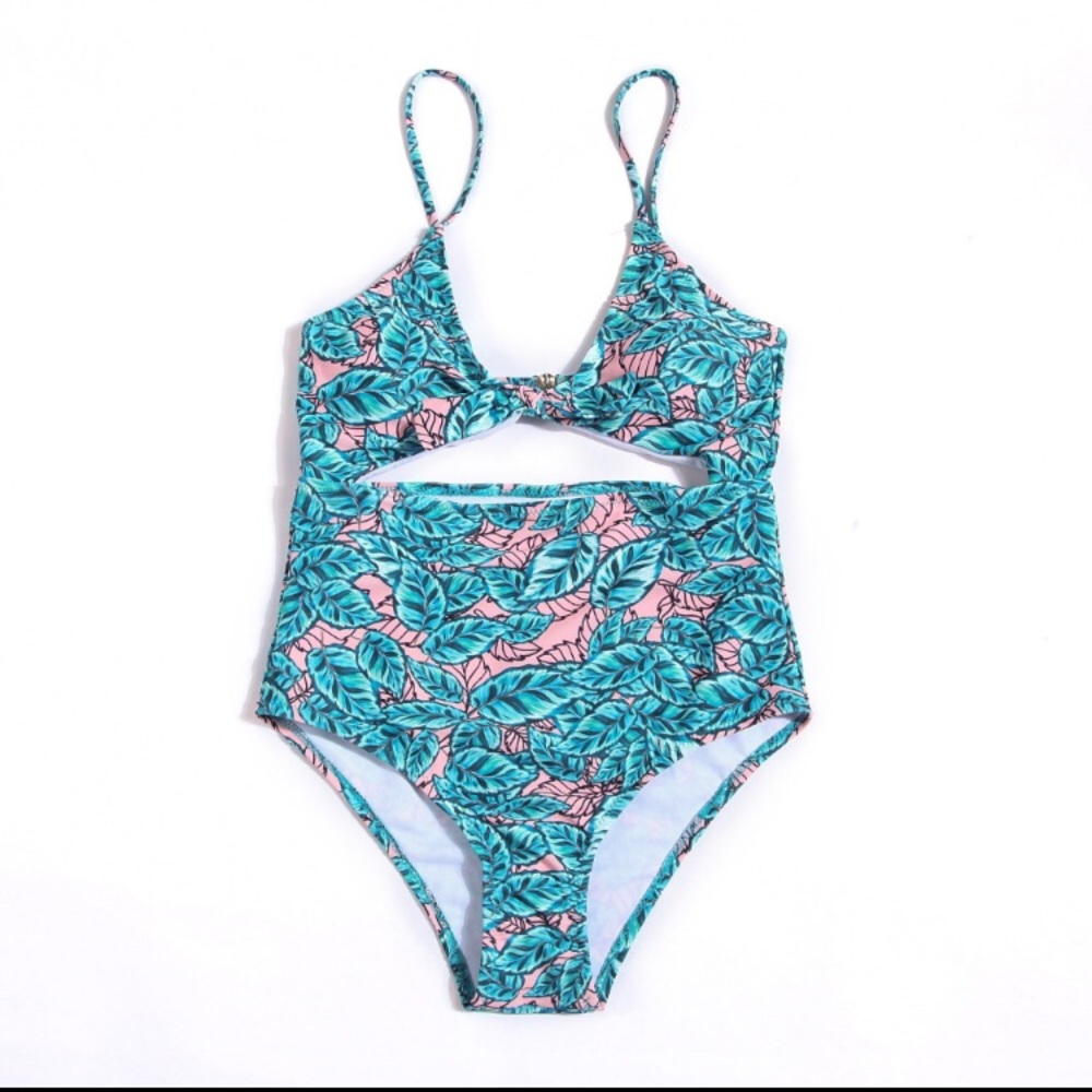 Blue/Pink One Piece Bikini